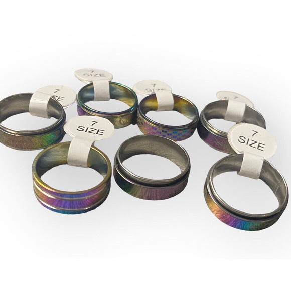 Stainless Steel Metallic Fashion Rings - Picture 1 of 9